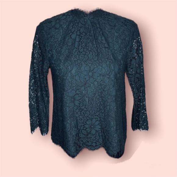 Joie Tops - Joie Frayda Lace Button Back Top Blouse in Autumn Garden